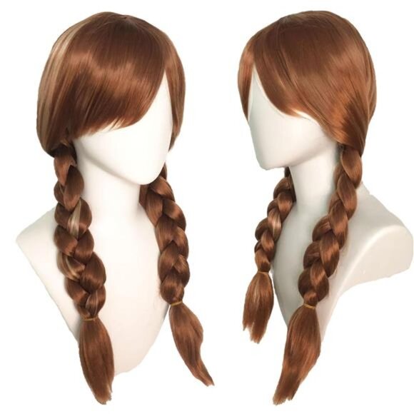 Brown Pigtail Wig with Bangs main image 5